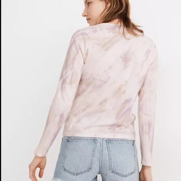 NWT MADEWELL Northside Long‎ Sleeve Tie Dye T-Shirt in Vintage Petal (L) - Picture 2 of 11